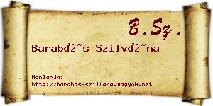 Barabás Szilvána névjegykártya